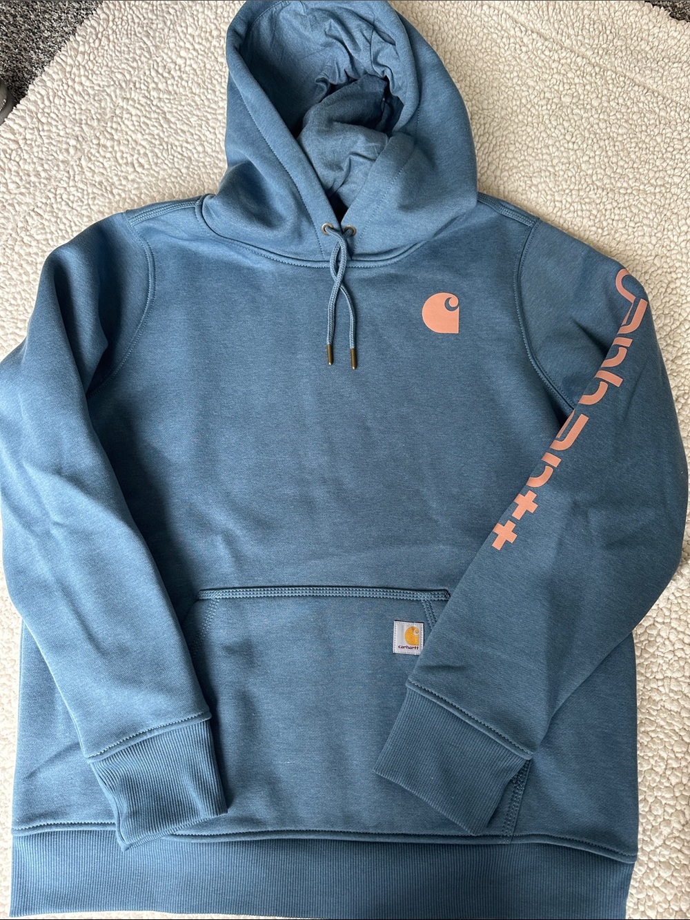 Carhartt women’s hooded sweatshirt size L NWOT Blue